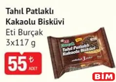 ETİ BURÇAK TAHIL PATLAKLI KAKAOLU BİSKÜVİ 3X117 G